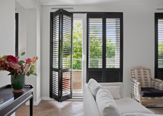 Designed to fit the angles and curves of bay windows, enhancing the shape while controlling light and privacy.