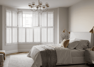 Have two separate shutter sections (top and bottom) that open independently, giving flexible control over visibility and privacy.